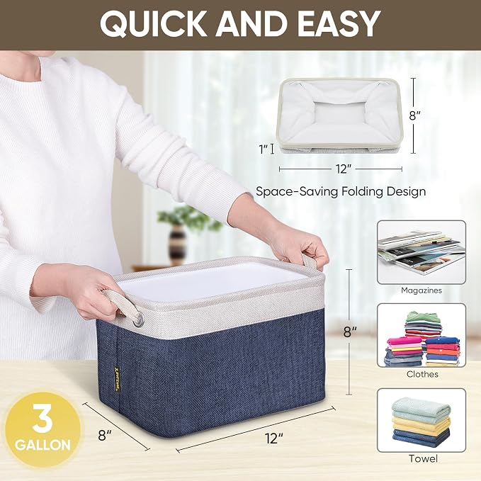 BALEINE 2 Pack Fabric Storage Bins - Image 4