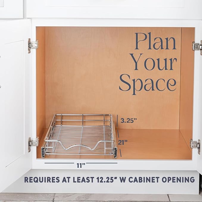 HOLDN’ STORAGE Pull Out Cabinet Organizer, Heavy Duty Caddy w/Lifetime Limited