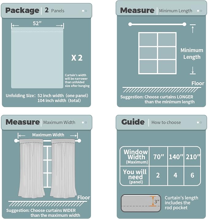 BGment Rod Pocket Blackout Curtains - Image 9