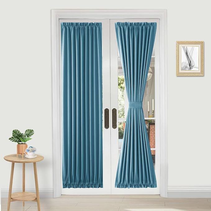 DWCN French Door Curtains – Rod Pocket Thermal Blackout Curtain by DWCN