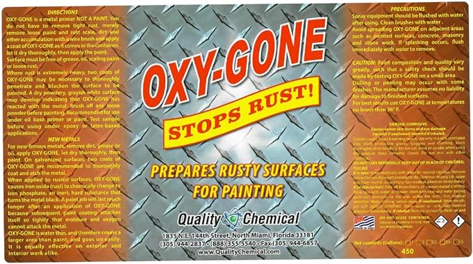 Quality Chemical Oxy-Gone Rust Remover and Metal Treatment - Image 6