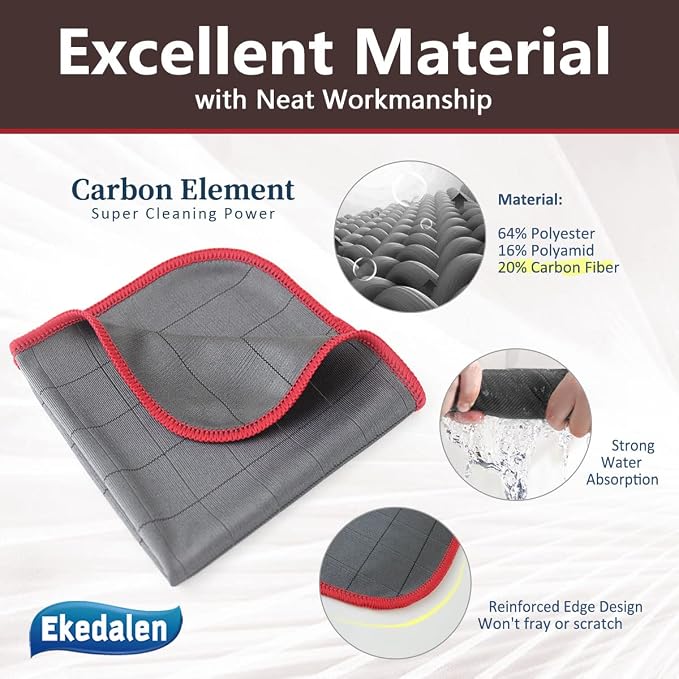 Microfiber Cleaning Cloth Lint Free Glass Cleaner Window Polishing Streak Free - Image 3