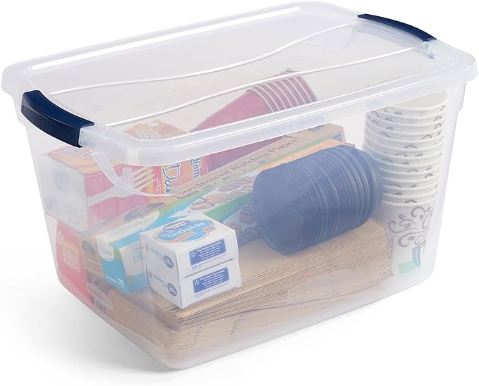 Rubbermaid Cleverstore Clear 32 Qt, 6 Pack Stackable Plastic Storage Bins - Image 4