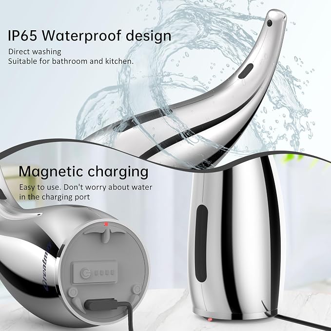 Adjustable Automatic Soap Dispenser Touchless, 4 Adjustable Levels Touchless - Image 4