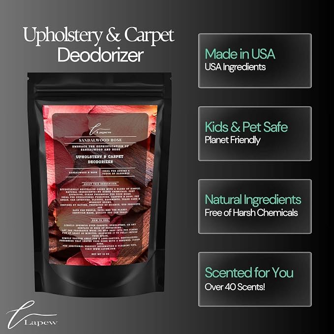 Sandalwood Rose Carpet Freshener Powder: Powerful Odor Eliminator - Image 6