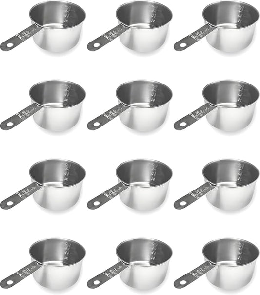 1 Cup Stainless Steel Measuring Cup | Sturdy Metal 250 ml | 240 cc | 8 oz | by Knupp+Co.