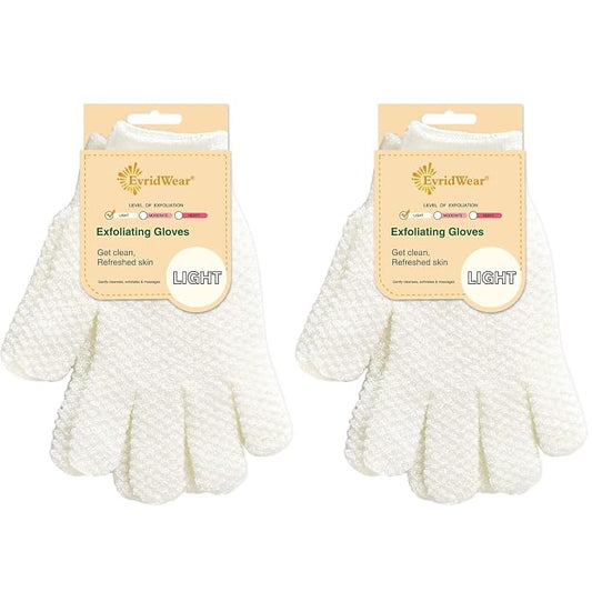 Evridwear Exfoliating Gloves for Shower, 100% Nylon Thick Soft Medium Heavy by Evridwear