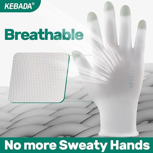 Kebada W1 Work Gloves for Men and Women, PU Coated Safety Gloves - Image 4