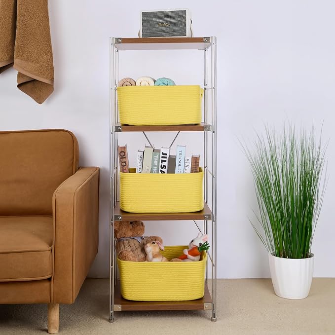 Large Storage Baskets for Organizing, Closet Shelf Baskets for Clothes Blanket - Image 4
