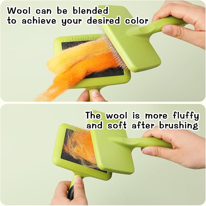 2 Pcs Large Plastic Wool Carders, Needle Felted Carding Brushes Tools - Image 4