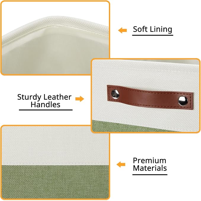 DULLEMELO Storage Baskets for Organizing, Linen Closet Organizers and Storage - Image 4