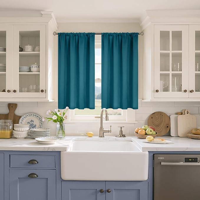 BGment Peacock Blue Blackout Curtains - Image 2