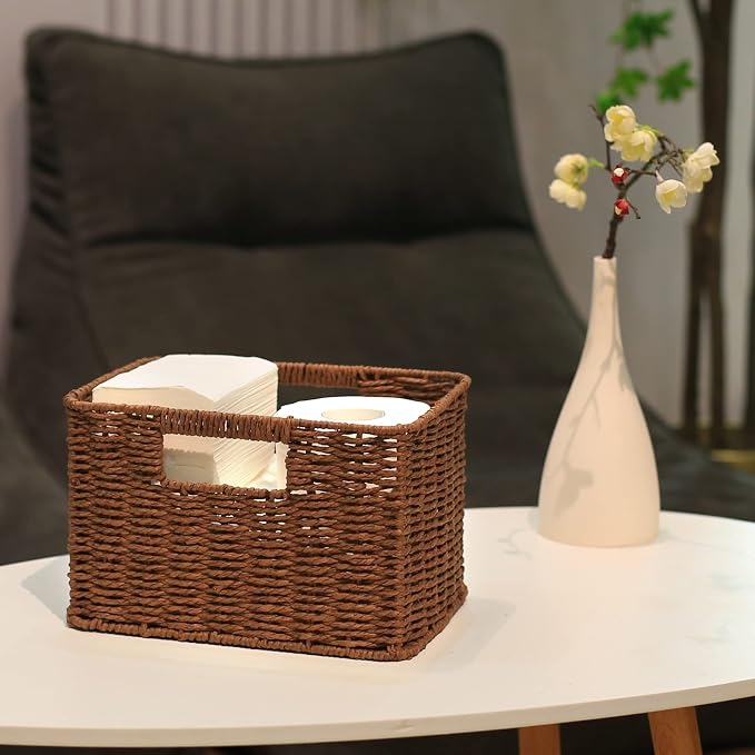 HOONEX Large Woven Baskets for Storage, Paper Rope Baskets - Image 4