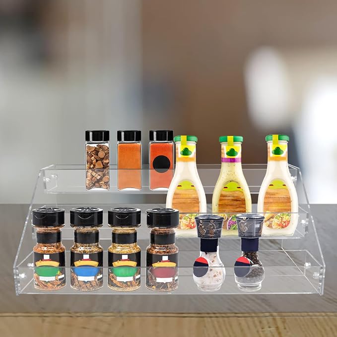 PMMASTO Tiered Spice Rack, Seasoning Organizer, Kitchen Organization and Storage - Image 6