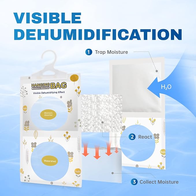 Vacplus Moisture Absorbers Packets, Fragrance Free 5 Pack, Humidity Packs - Image 5