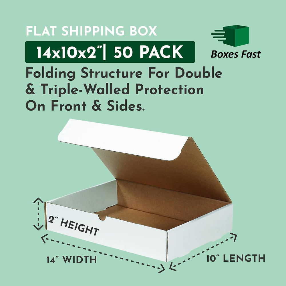 Boxes Fast Small Business Packaging, Shipping Box 14"L x 10"W x 2&q...
