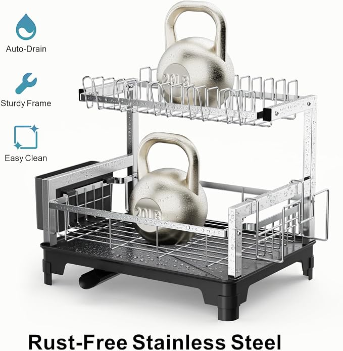 GSlife Dish Drying Rack for Kitchen Counter - Image 4