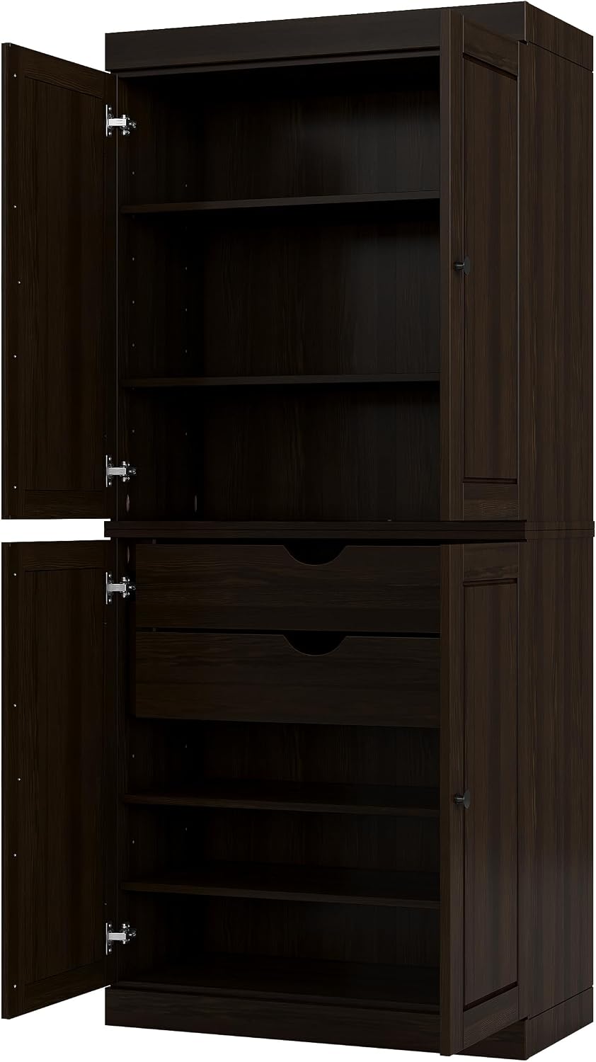 Palace Imports Solid Wood Tall Bathroom Storage Cabinet - 71.5" H x 32&q...