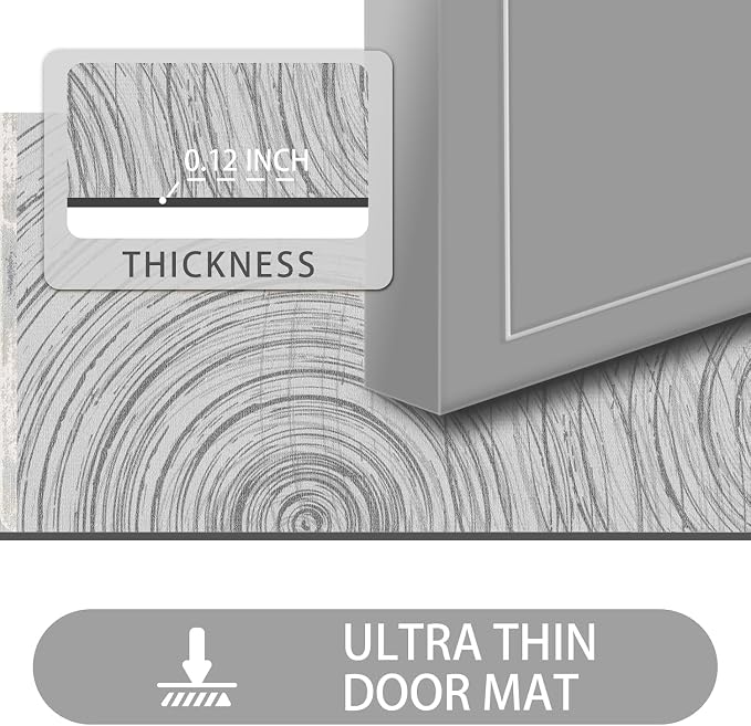 Ultra Thin Door Mat Indoor Entrance, 1/10 in Thin Door Mats - Image 2