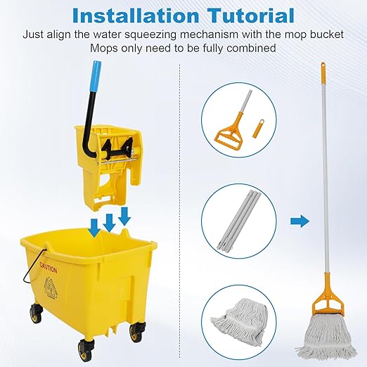 35 Qt Commercial Mop Bucket - Image 4