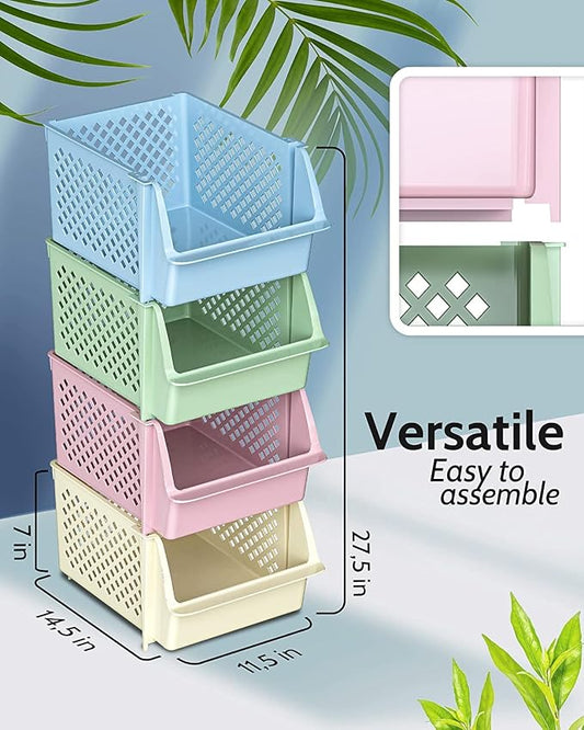 Skywin Plastic Stackable Storage Bins - Image 2