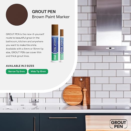 Grout Pen Brown Tile Paint Marker: Waterproof Grout Paint, Tile Grout Colorant - Image 7