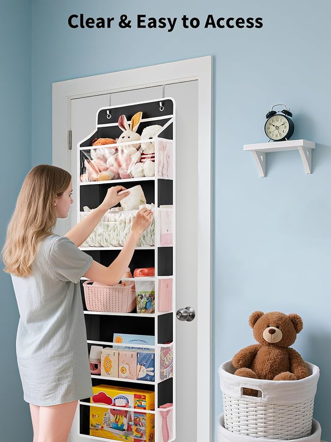 JARLINK 2 Pack Toy Stuffed Animal Storage, Over The Door Organizer W/Clear View - Image 3
