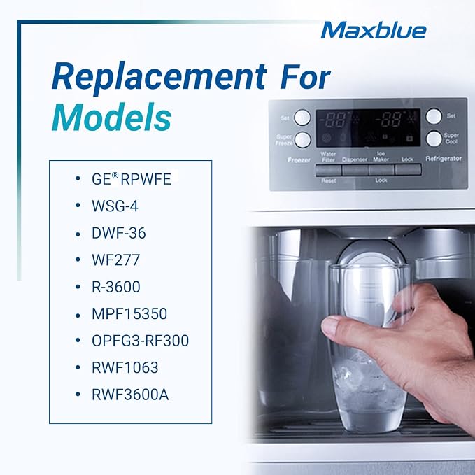 Maxblue Replacement for GE® RPWFE®, RPWF Refrigerator Water Filter, Compatible - Image 5