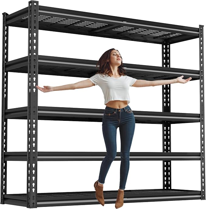 48" W Garage Shelving Heavy Duty, 5-Tier Storage Shelves, 3030LBS Adjustable - Image 4