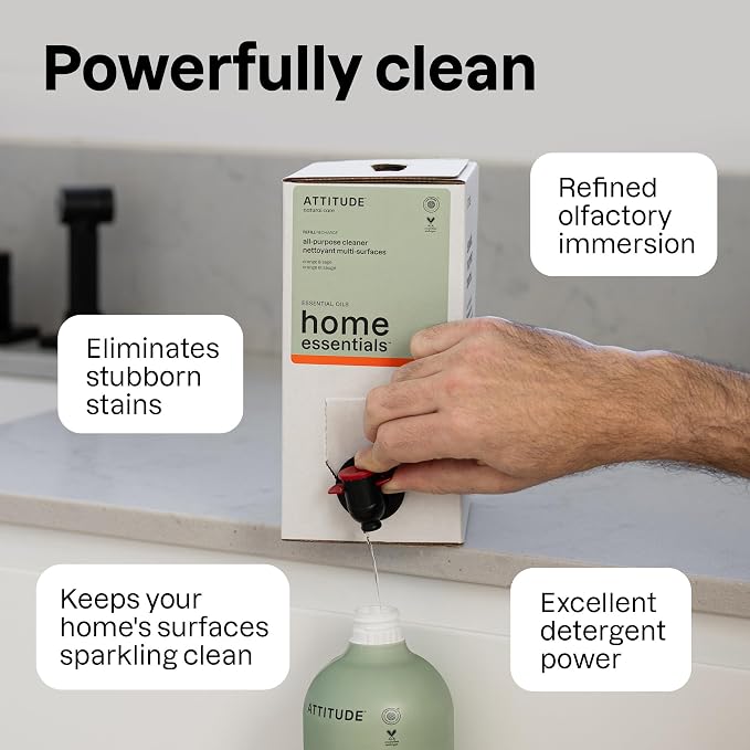 ATTITUDE All-Purpose Cleaner Spray, Plant-Based Ingredients, EWG Verified - Image 3