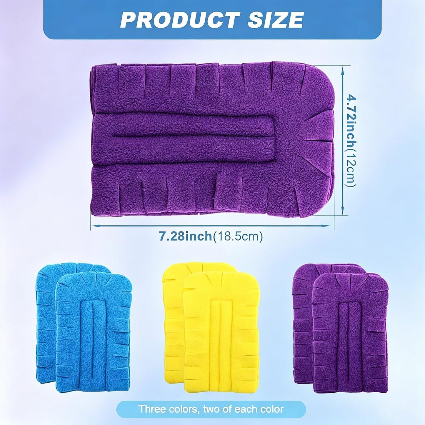 Reusable Chenille Microfiber Dust Duster, 2026 Upgrade Removable Washable Cloth Covers, 360° Electrostatic Duster Refills with Handle, Multi-Surface Dusting Mop for Efficient Home Cleaning (Set A)