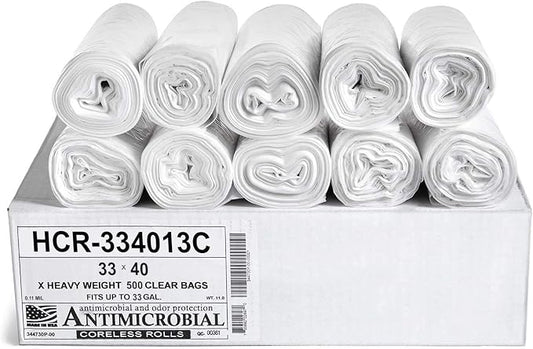 Aluf Plastics High Density Trash Bags, 33 Gallon, 13 Micron, by AlufPlastics
