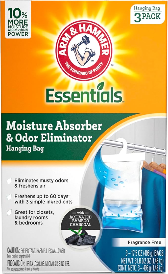 Arm & Hammer Essentials Hanging Moisture Absorber and Odor Eliminator, 17.5 oz. by ARMHAMMER