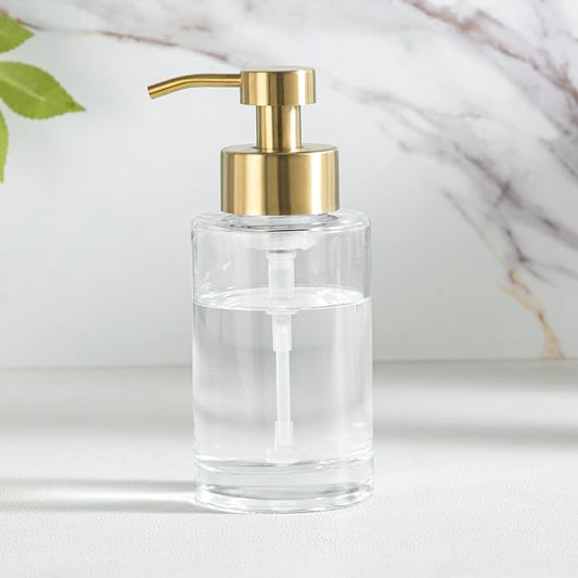 Enra Foam Soap Dispenser, 12oz Thick Glass Bathroom Soap Dispenser by Enra