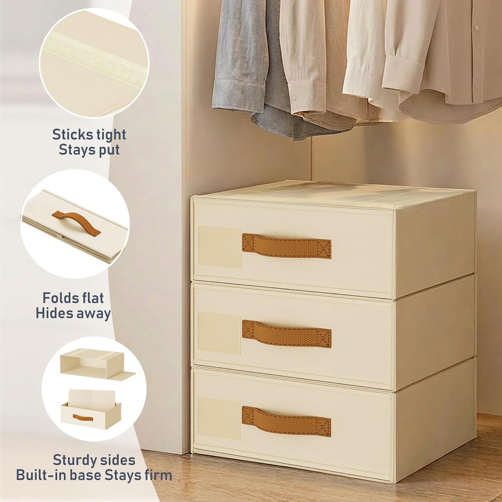 DIMJ Underwear Drawer Organizer, Stackable Bra Organizer for Closet, 4 Pack, ...