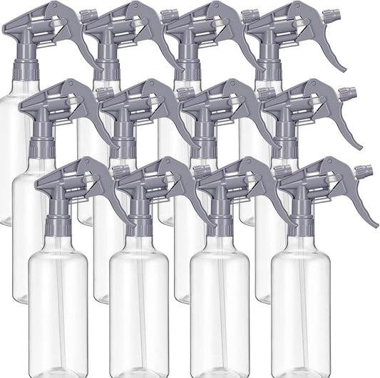 Eccliy 12 Pcs 16 Oz Plastic Spray Bottle, Adjustable Empty Reusable Sprayer by Eccliy