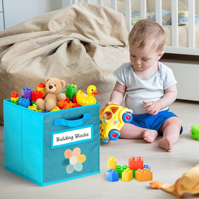 Cube Storage Bins, 6 Pack 11 Inch Fabric Storage Bins - Image 7