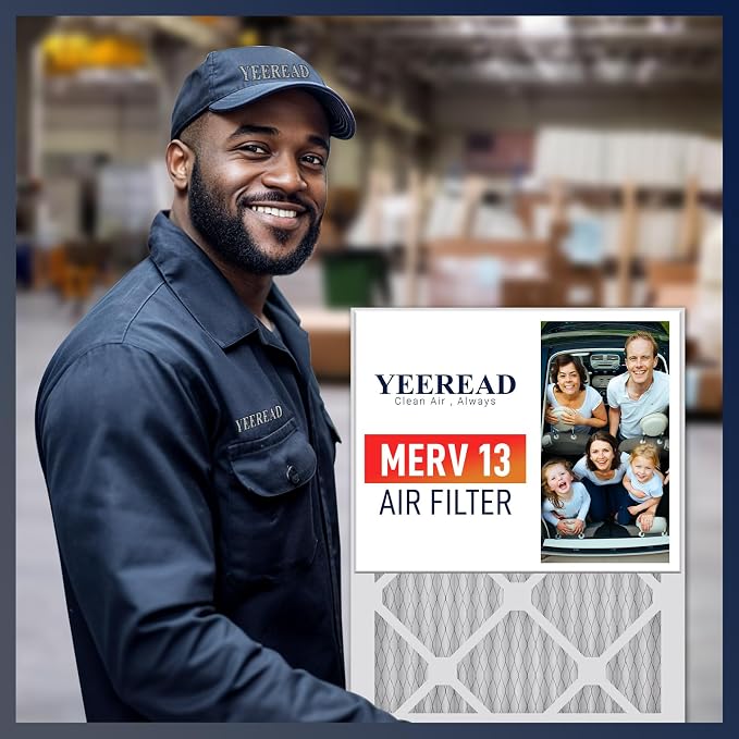 12x12x1 MERV 13 Air Filters, Actual Size: 11.7" x 11.7" x 0.75", Pleated Design - Image 6