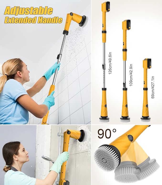Qimedo Electric Spin Scrubber Extra Large Brush Q3, 6000 mAh Best Battery Power - Image 8