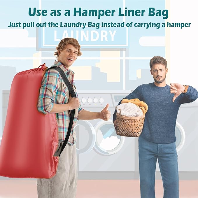 Heavy Duty Laundry Bag 2 Pack XL Nylon Laundry Bags - Image 4