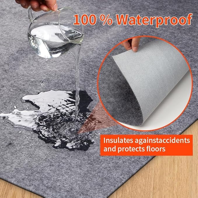 Non-Slip Rug Pads 7 x 9ft, 100% Waterproof Extra Large Area Rugs Non Skid Rug - Image 3