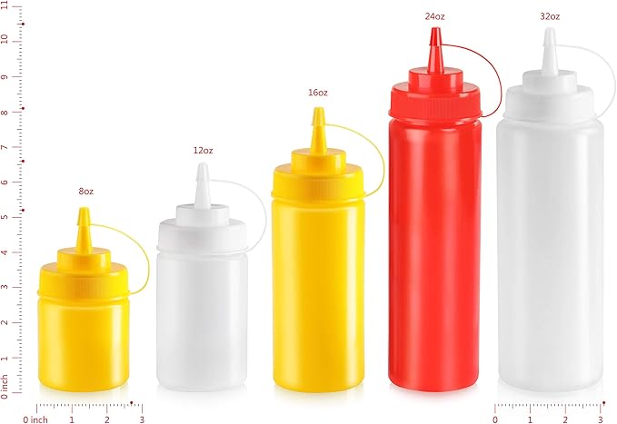 New Star Foodservice 26283 Squeeze Bottles, 8 oz - Image 4