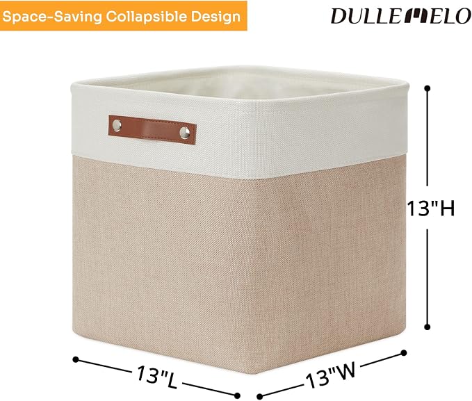 DULLEMELO Fabric Storage Cubes, 13 inch Cube Stroage Bins - Image 2