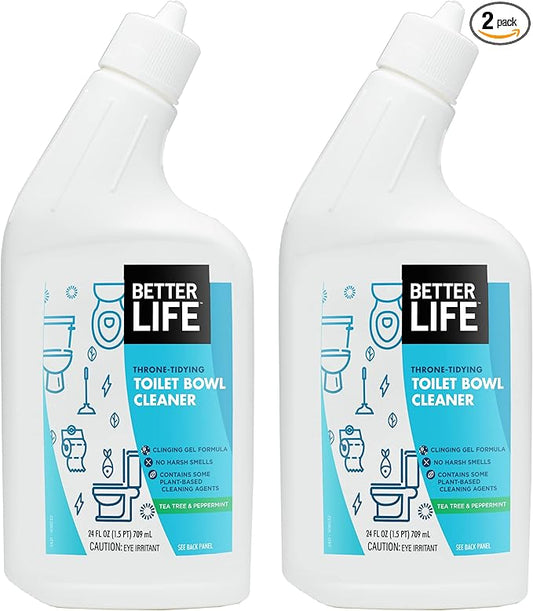 Better Life Toilet Bowl Cleaner, Plant-derived, Stain & Odor Remover, Tea Tree by BetterLife
