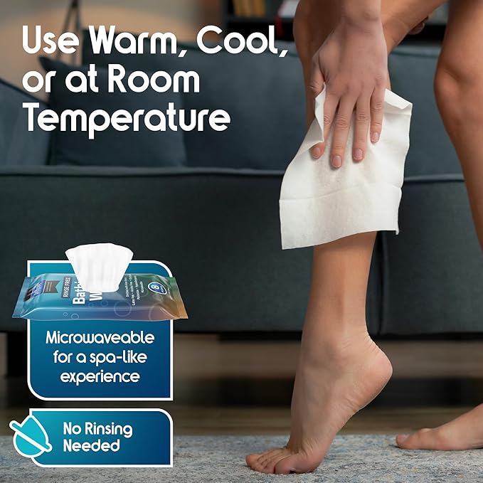 Adult Wet Wipes Body Wipes | Adult Wash Cloths Extra Large, Bathing Wipes - Image 4