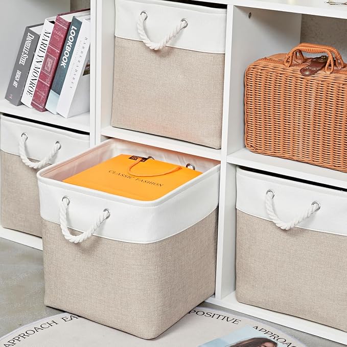 13 x 13 Inch Storage Cubes，6 Pack Cube Storage Bins - Image 4