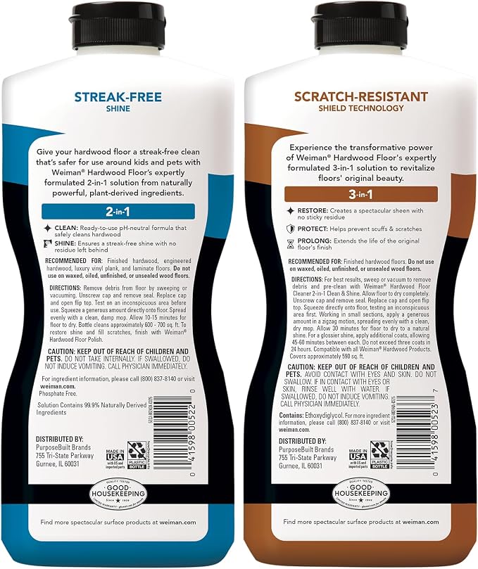 Weiman Hardwood Floor Cleaner and Polish Restorer Combo - Image 2
