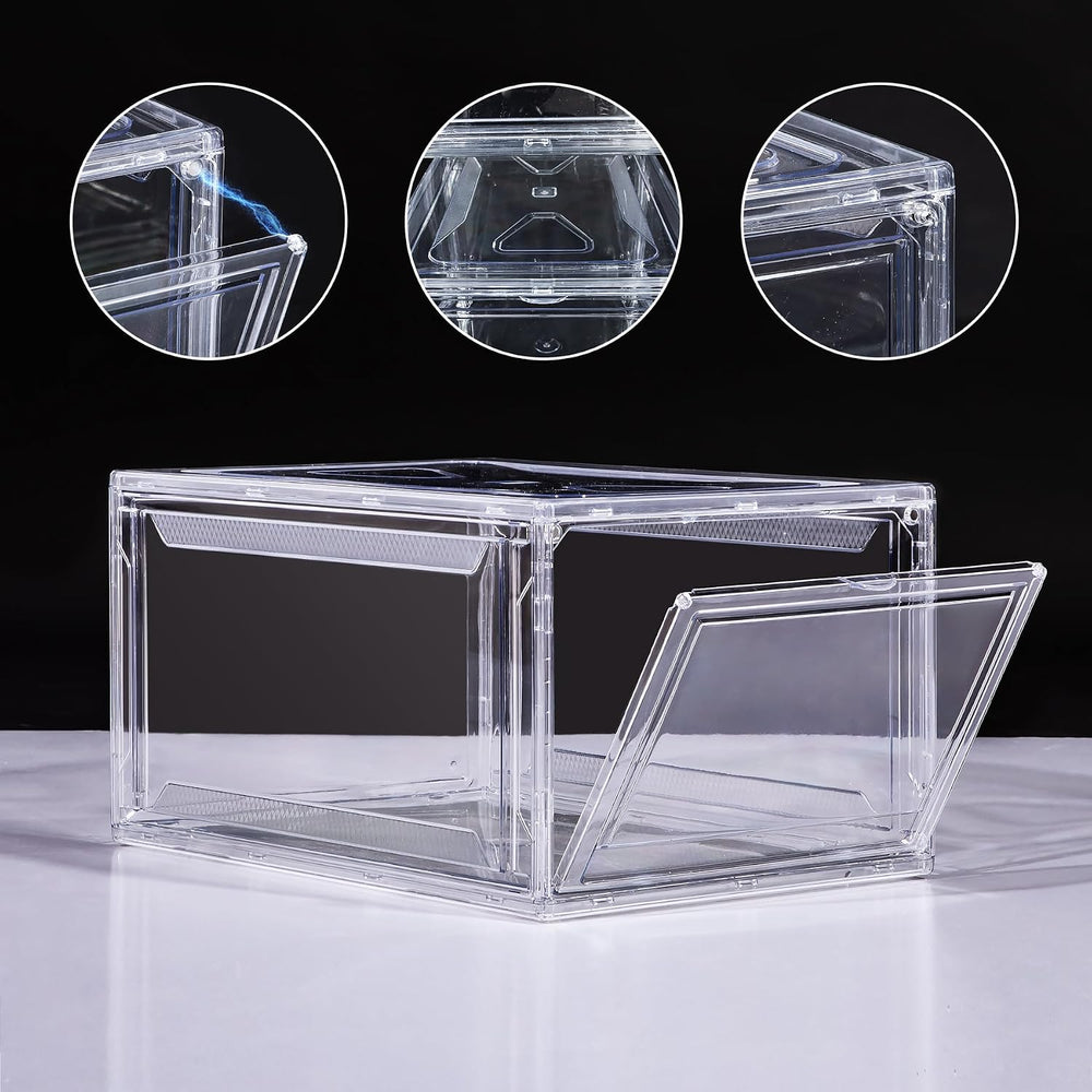 12 Pack Acrylic Shoe Boxes,Clear Plastic Stackable Sneaker Box,Shoe Container...