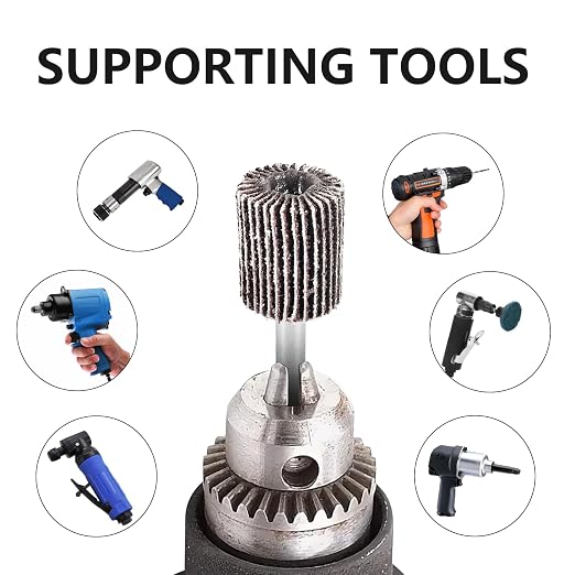 24Pcs Abrasive Flap Wheel Sander Set 80 Grit Sanding Flap Wheels Abrasive Flap - Image 7