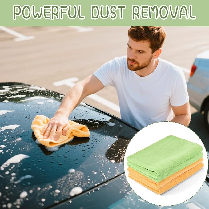 4 Pack Extra Large Microfiber Cleaning Cloths 20"x30", Lint-Free Reusable Towels - Image 5